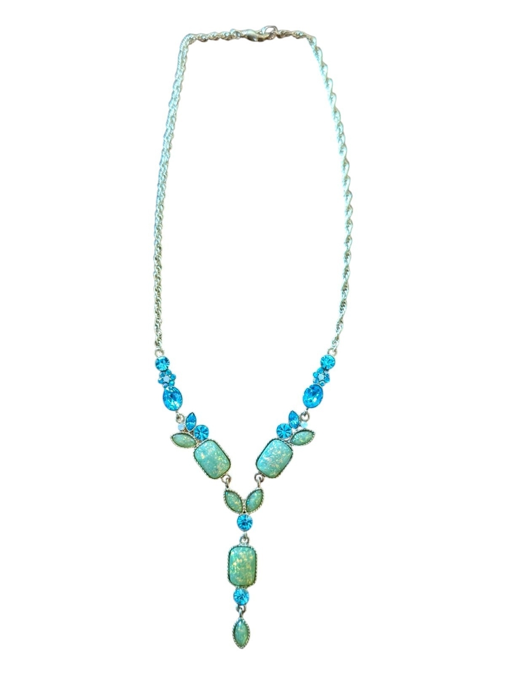 Avon Vintage Dreamy Blue Y-Necklace - EUC!